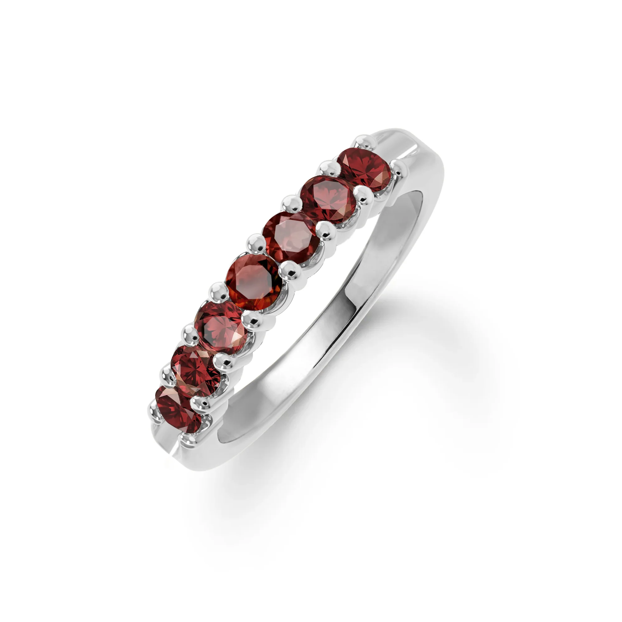 Rosecliff Luxe Garnet Stackable Ring in 14k Gold (January) - Image 8