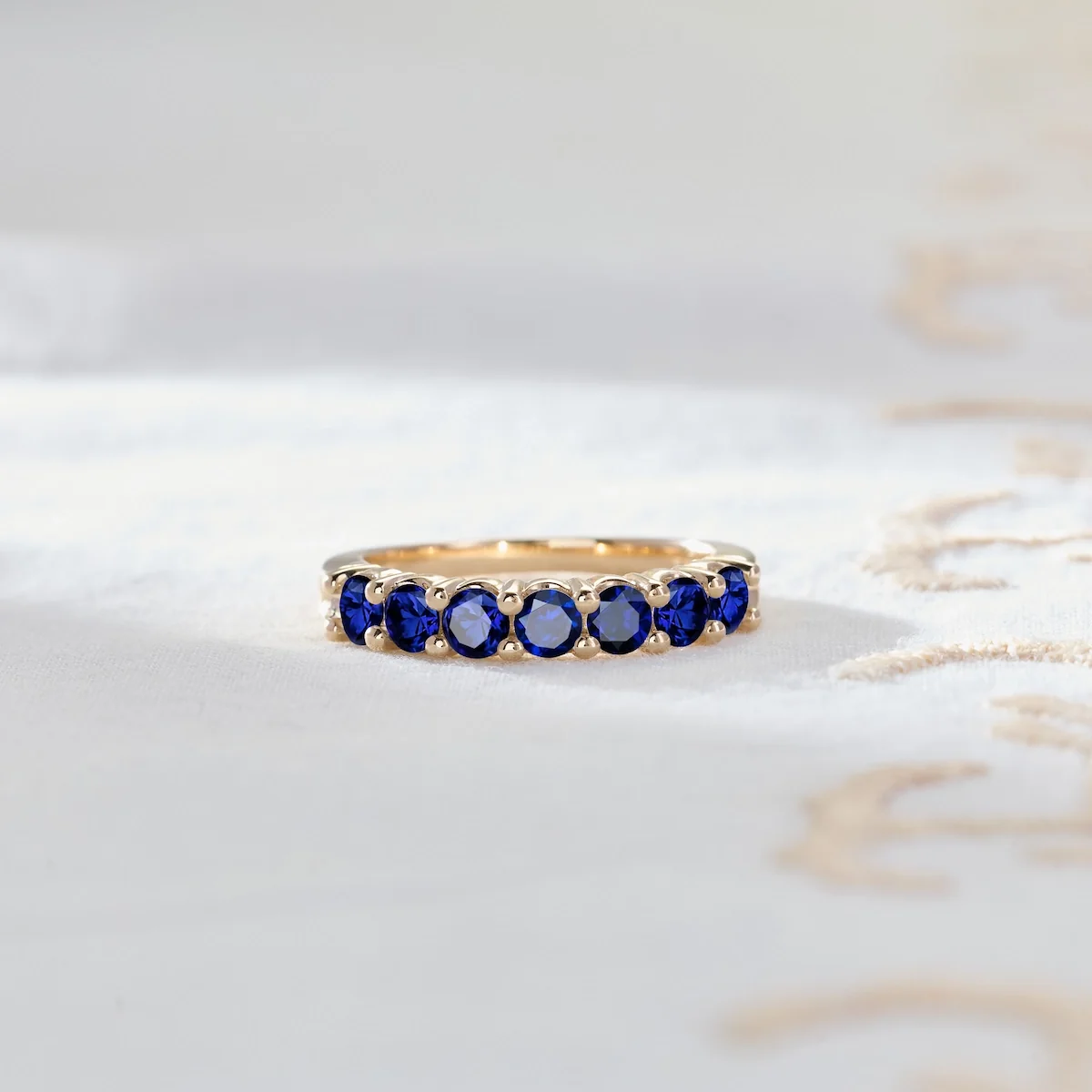 Rosecliff Luxe Sapphire Stackable Ring in 14k Gold (September) - Image 6