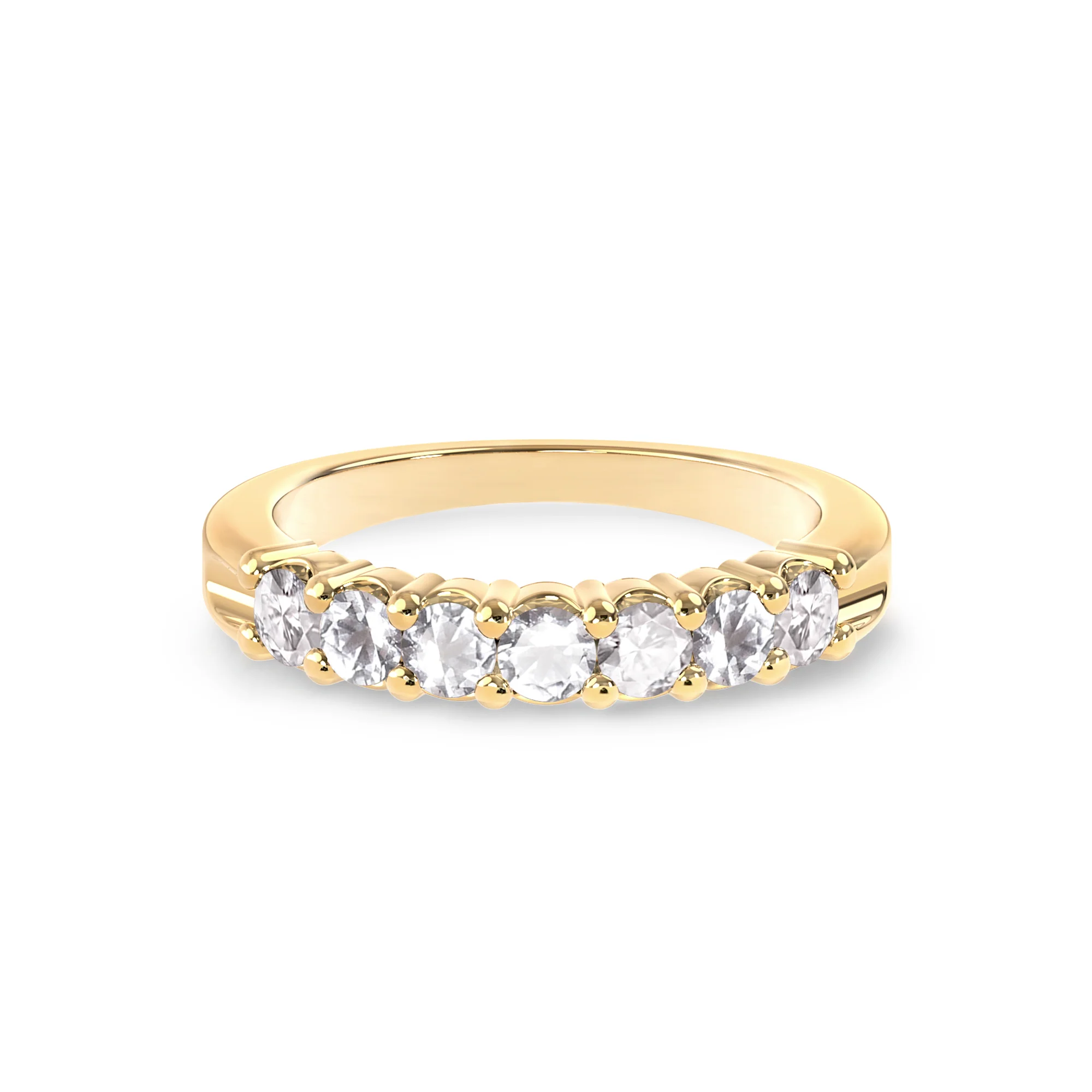 Rosecliff Luxe White Topaz Stackable Ring in 14k Gold (April) - Image 5