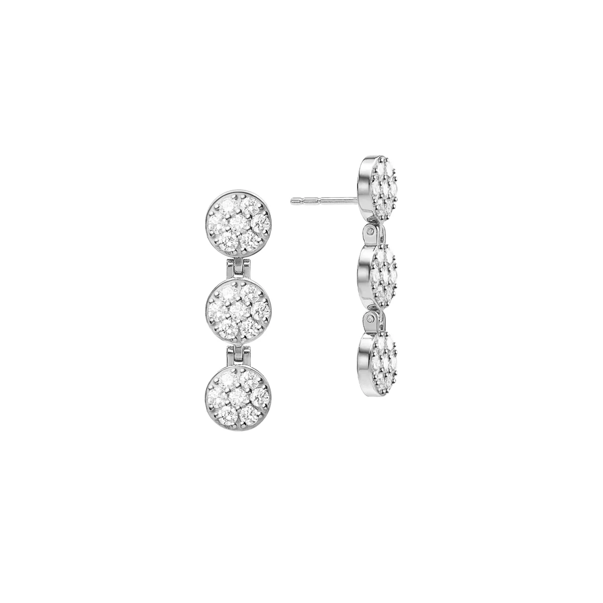 Rosecliff Diamond Drop Earrings in 14k Gold (April) - Image 4