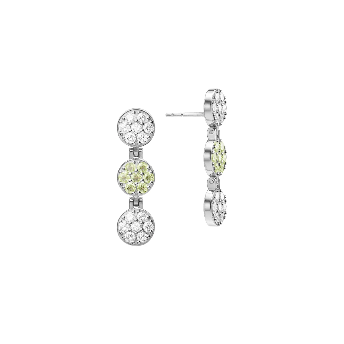 Rosecliff Diamond & Peridot Drop Earrings in 14k Gold (August) - Image 4