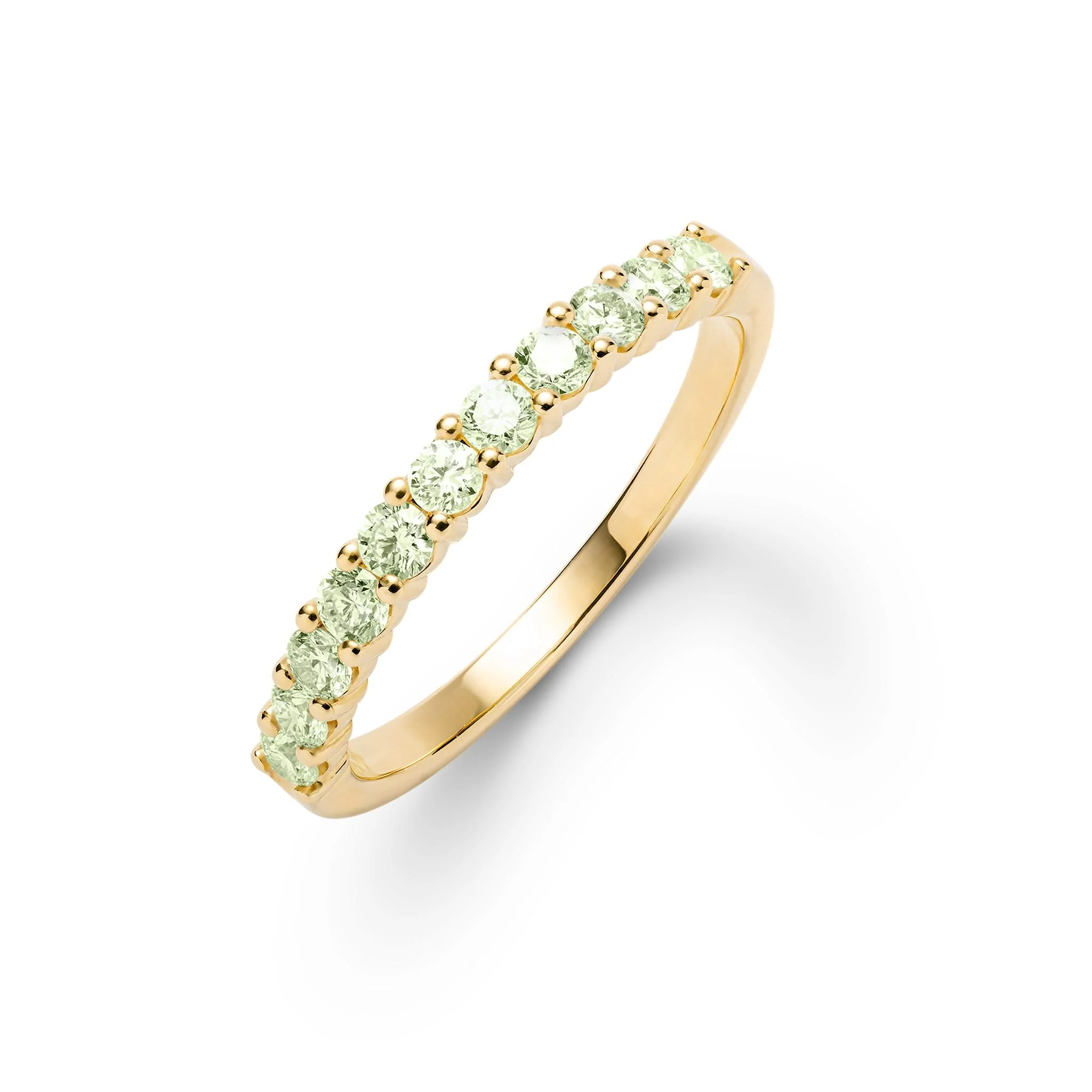 Rosecliff Peridot Stackable Ring in 14k Gold (August)