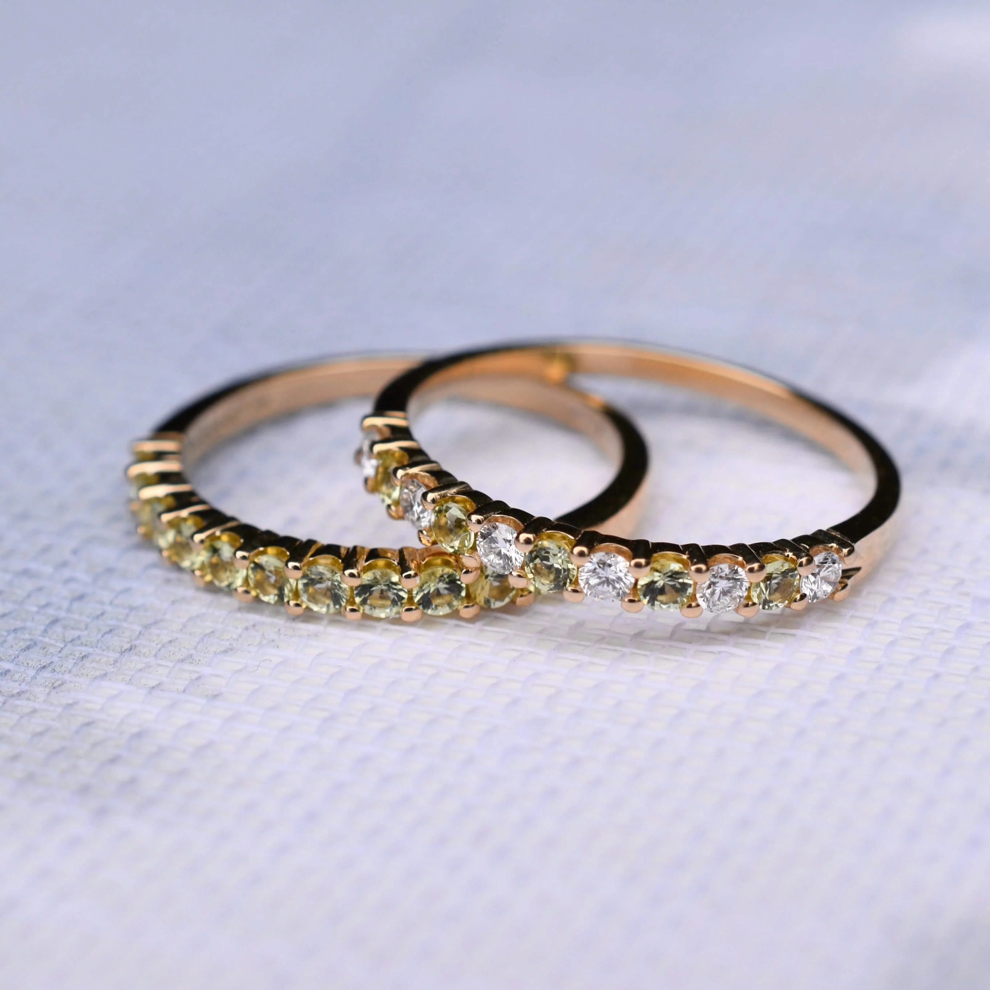 Rosecliff Peridot Stackable Ring in 14k Gold (August) - Image 8