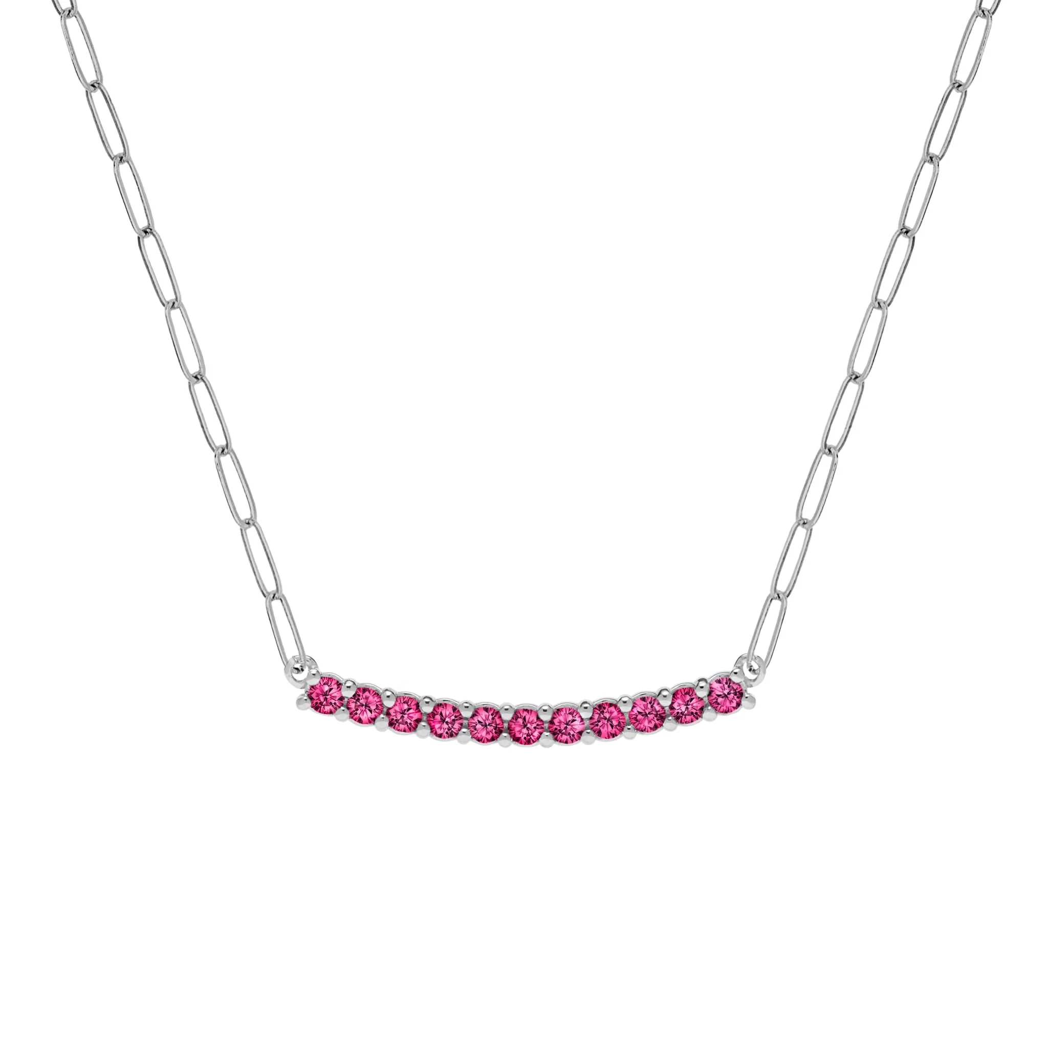 Rosecliff Ruby Bar Adelaide Mini Necklace in 14k Gold (July) - Image 8