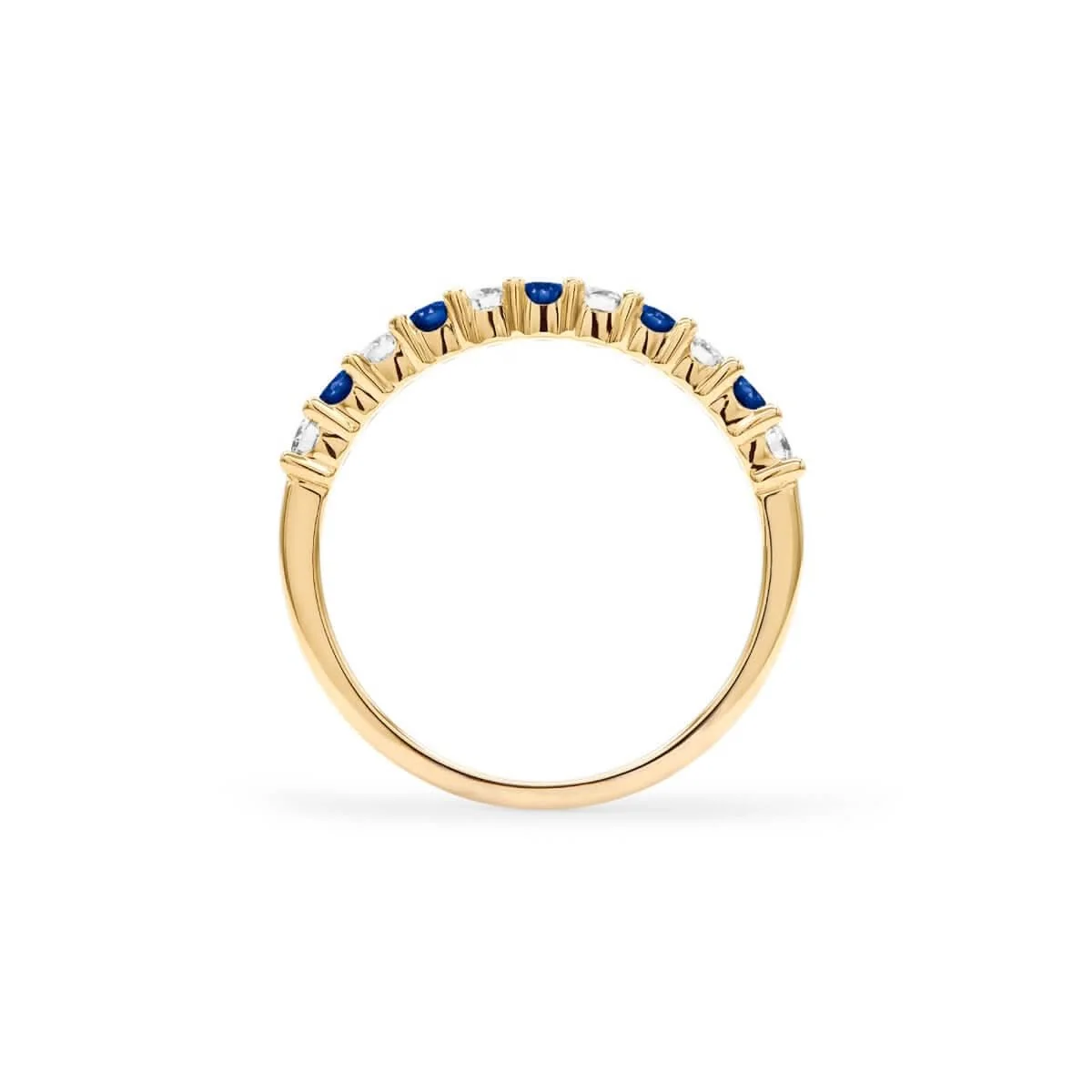 Rosecliff Diamond & Sapphire Stackable Ring in 14k Gold (September) - Image 4