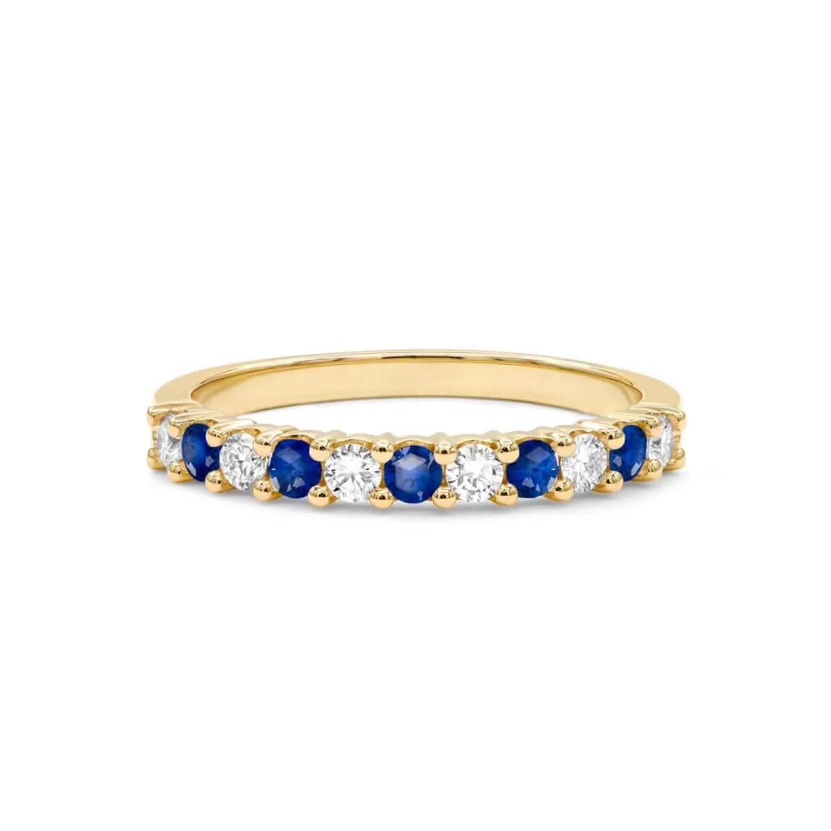 Rosecliff Diamond & Sapphire Stackable Ring in 14k Gold (September) - Image 5