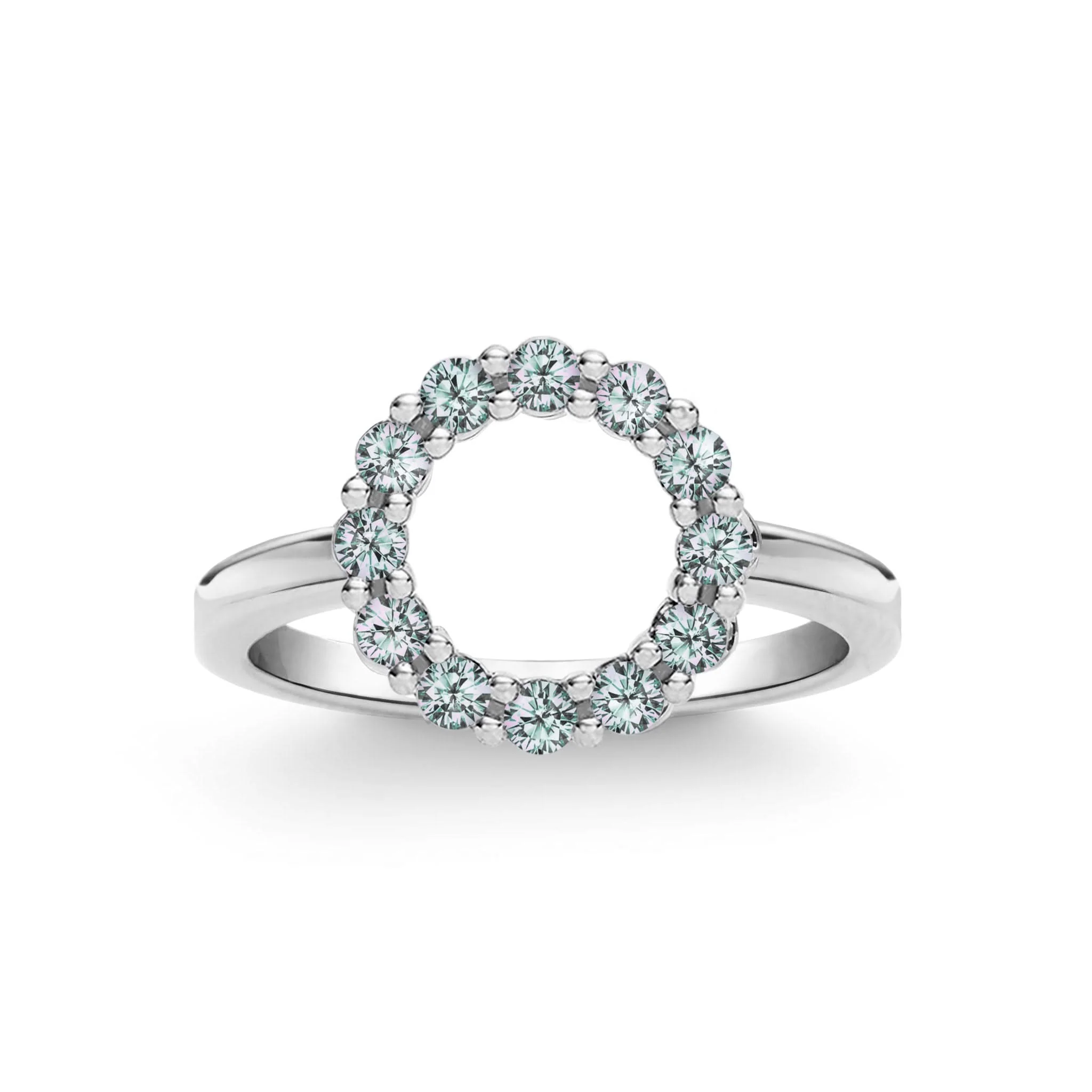 Rosecliff Small Circle Alexandrite Ring in 14k Gold (June) - Image 5