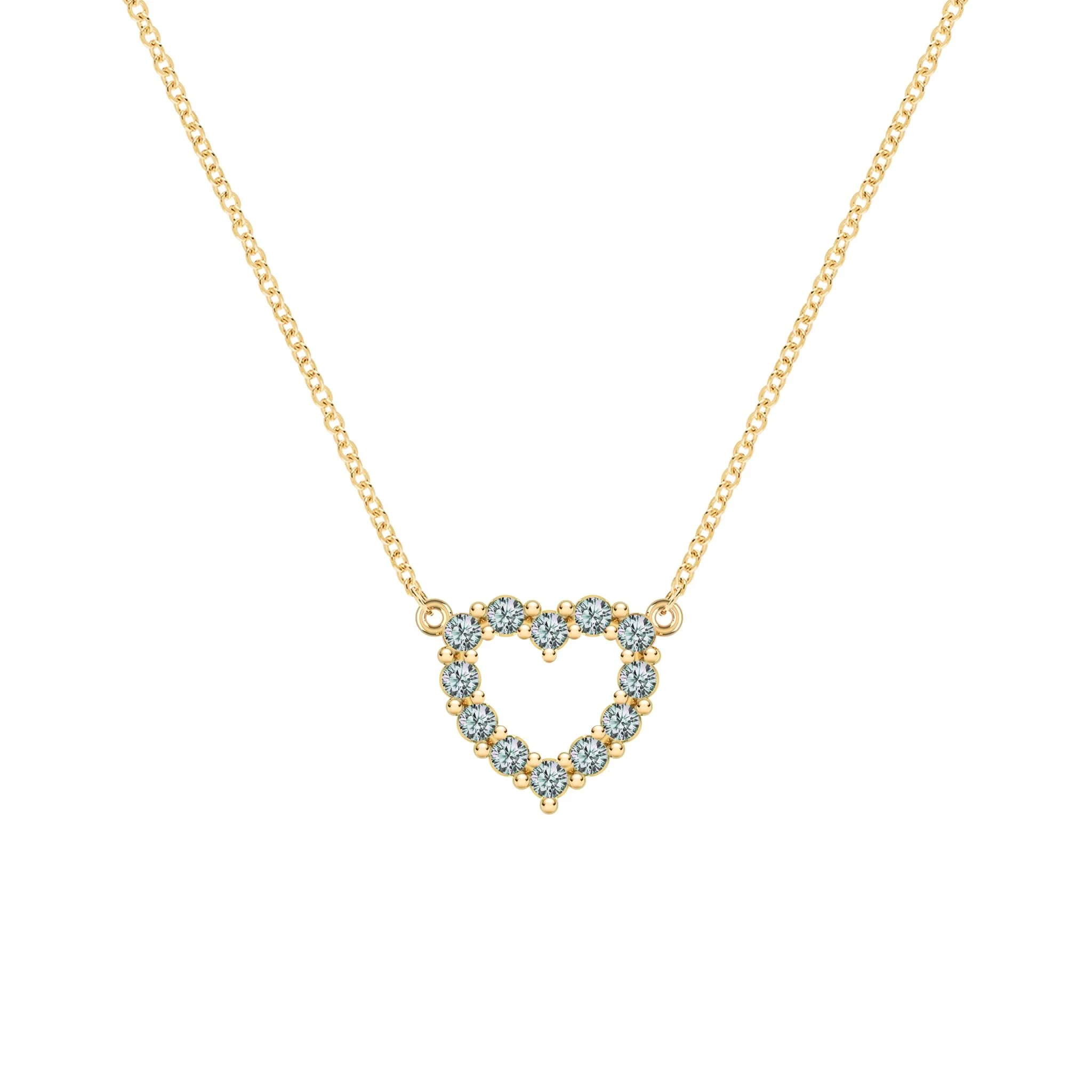 Rosecliff Small Heart Alexandrite Necklace in 14k Gold (June)