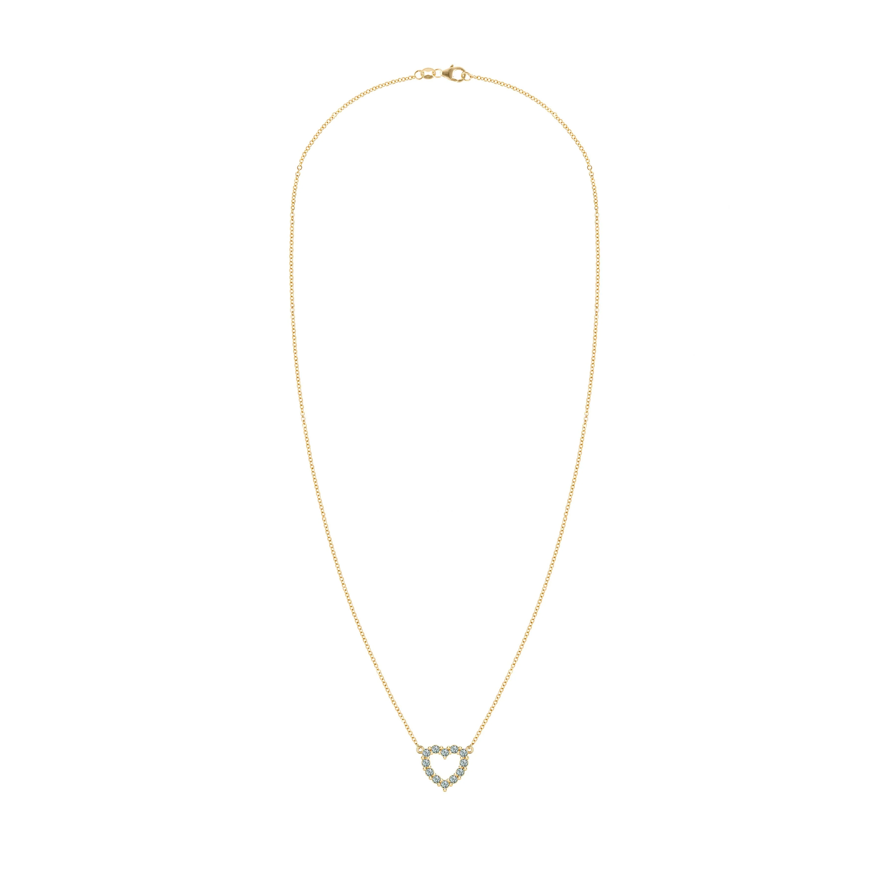 Rosecliff Small Heart Alexandrite Necklace in 14k Gold (June) - Image 5