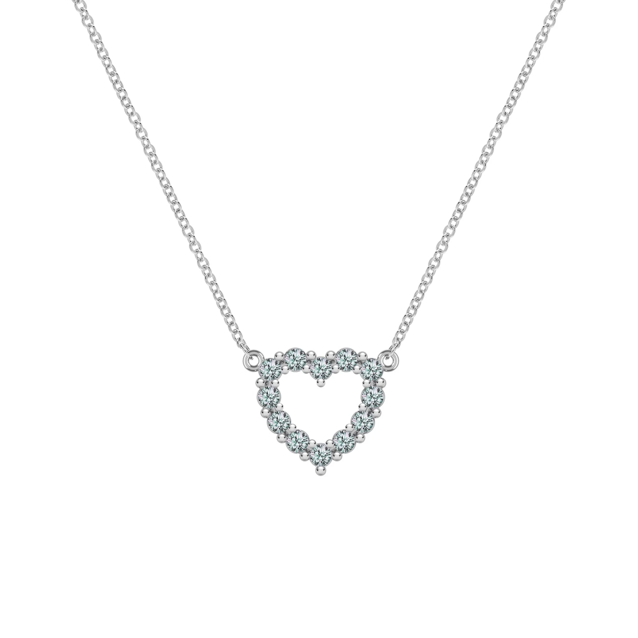 Rosecliff Small Heart Alexandrite Necklace in 14k Gold (June) - Image 8