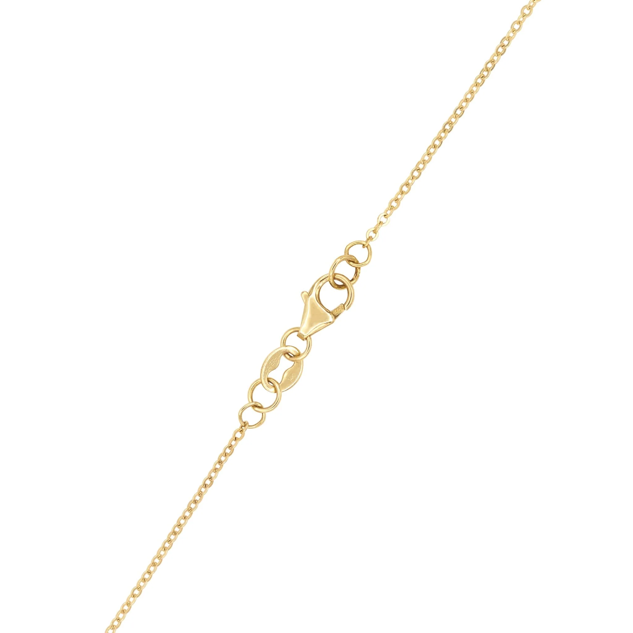 Rosecliff Small Heart Diamond & Aquamarine Necklace in 14k Gold (March) - Image 7