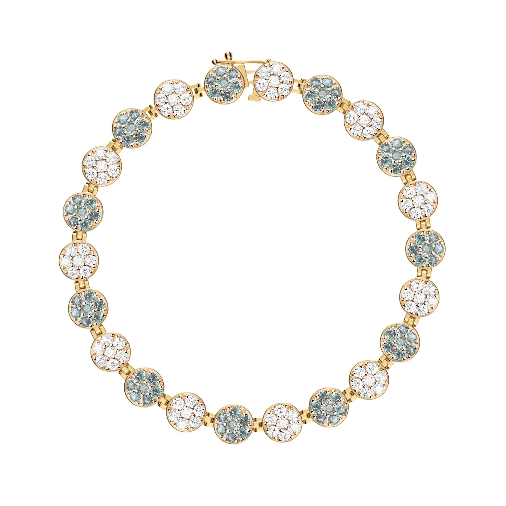 Rosecliff Tennis Diamond & Alexandrite Bracelet in 14k Gold (June) - Image 4