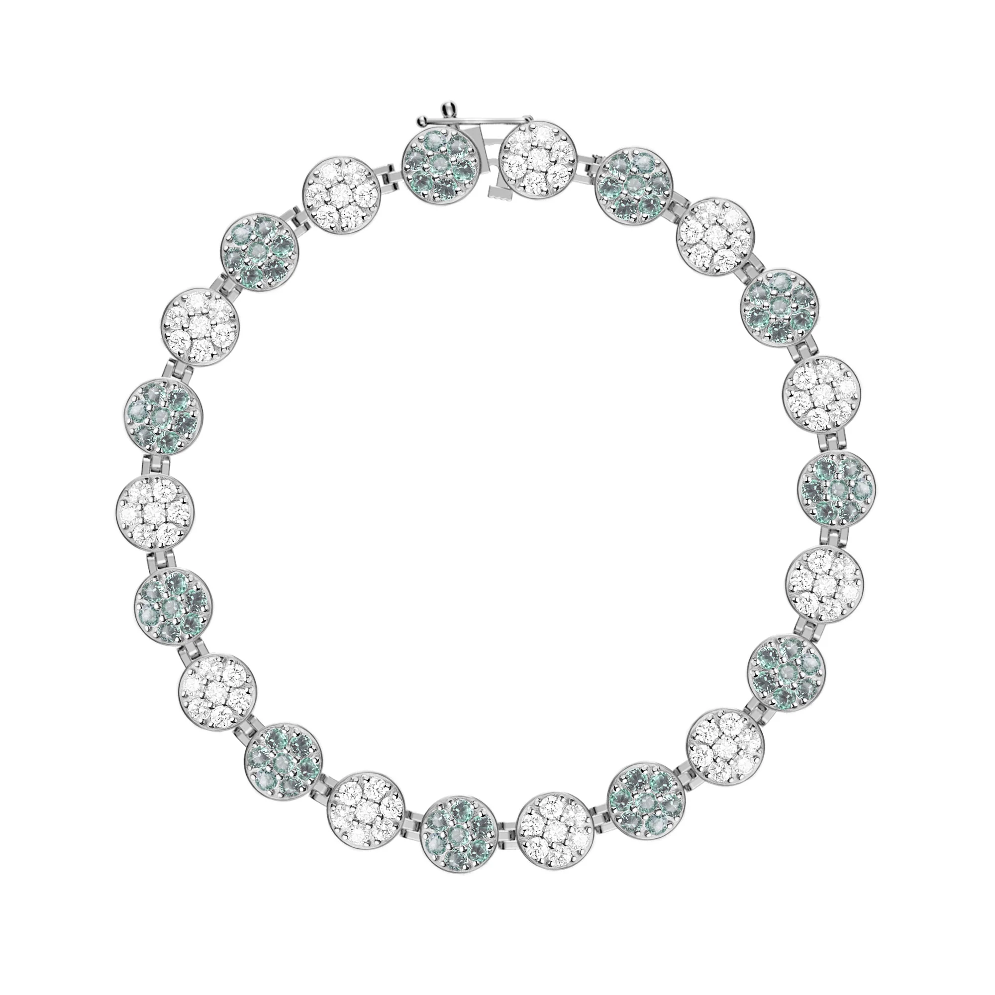 Rosecliff Tennis Diamond & Alexandrite Bracelet in 14k Gold (June) - Image 7
