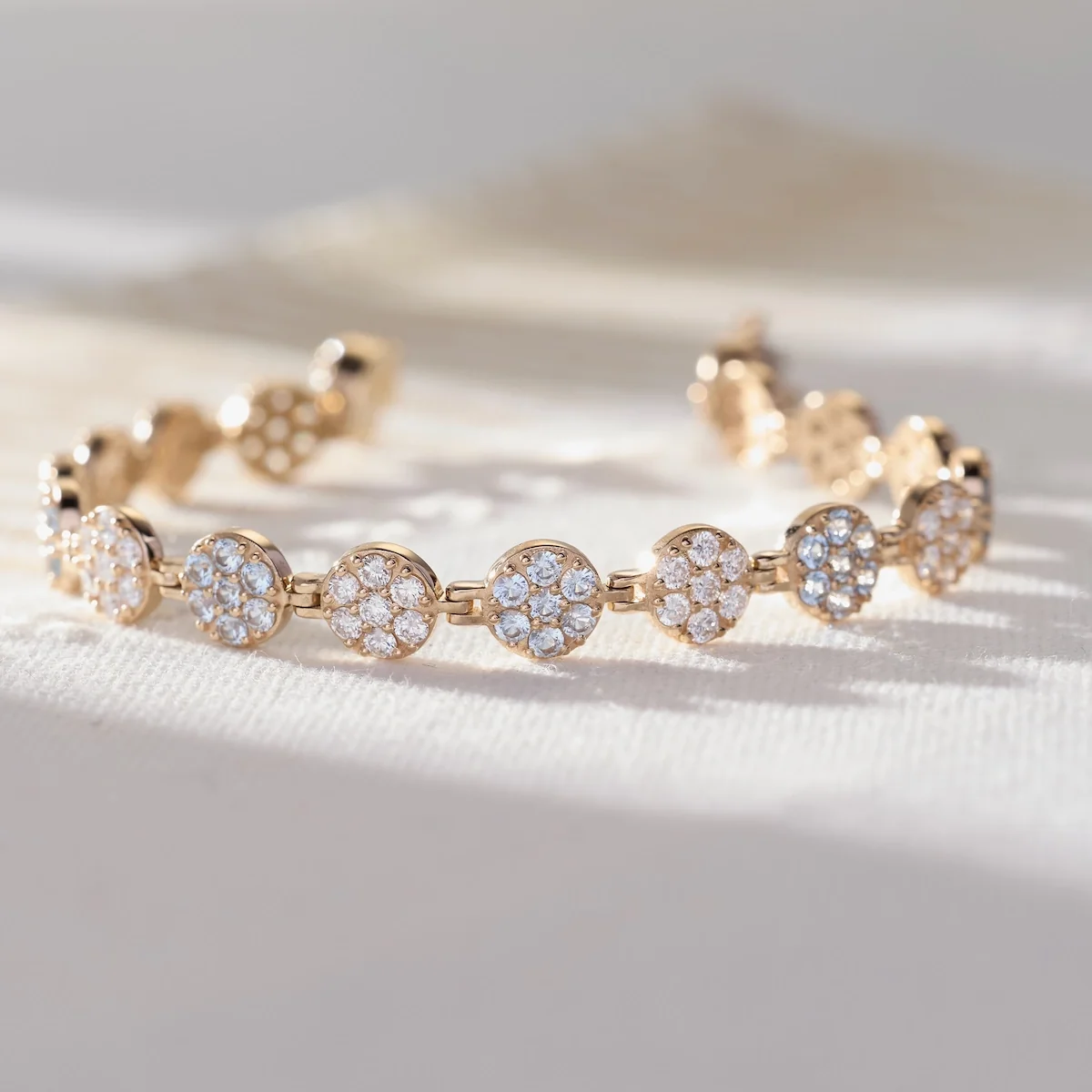 Rosecliff Tennis Bracelet in 14k Gold - Image 10