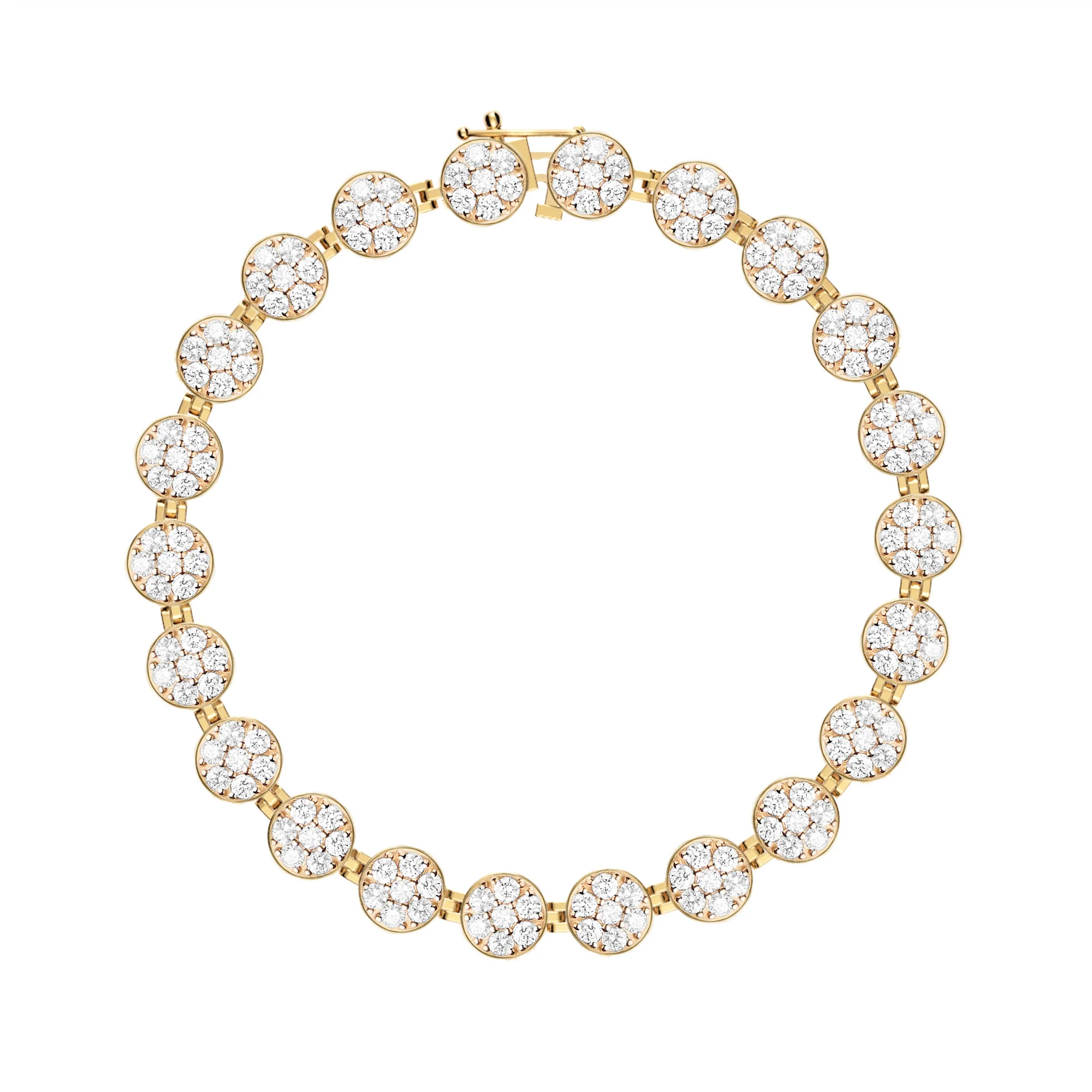 Rosecliff Tennis Diamond Bracelet in 14k Gold (April) - Image 5