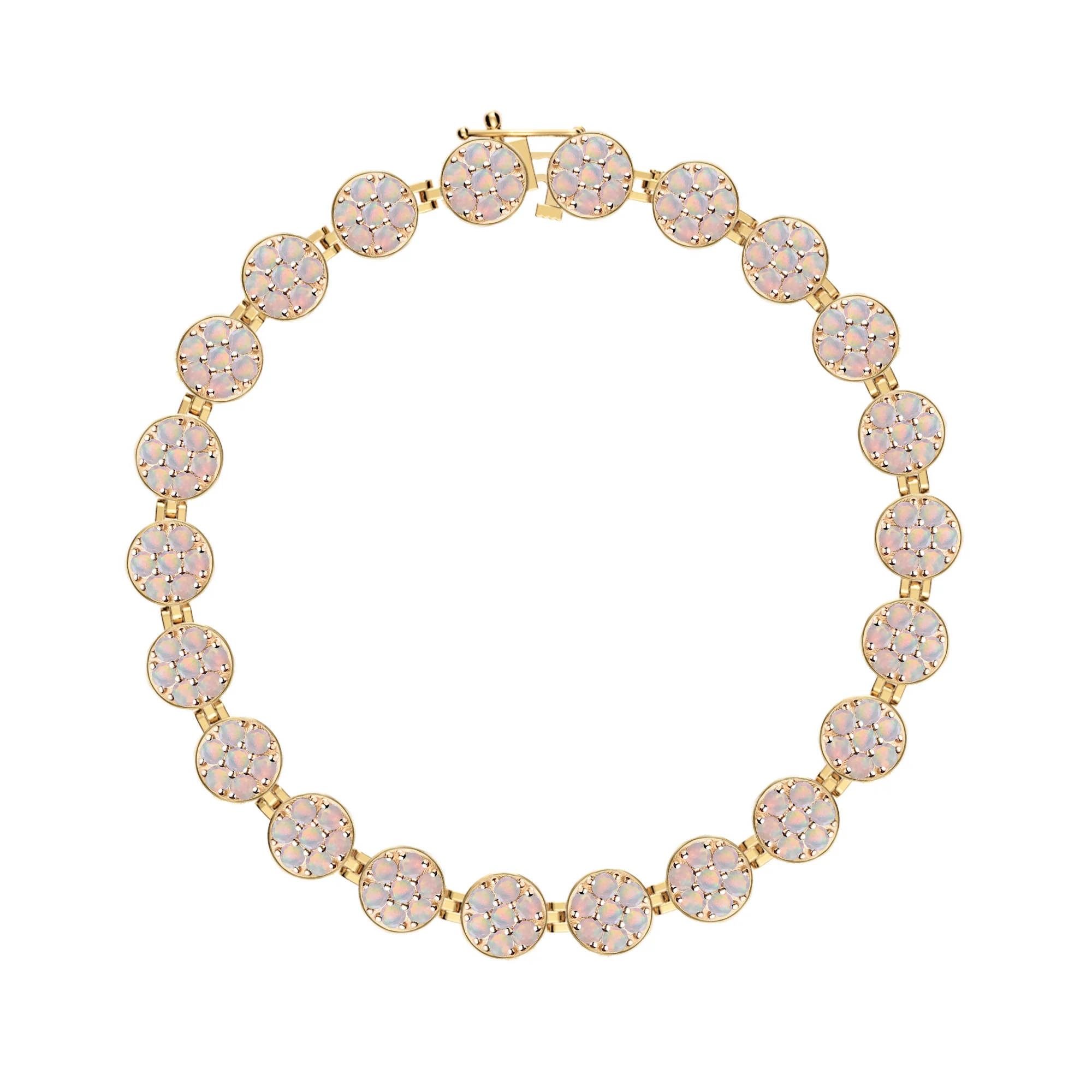 Rosecliff Tennis Opal Bracelet in 14k Gold (October) - Image 4