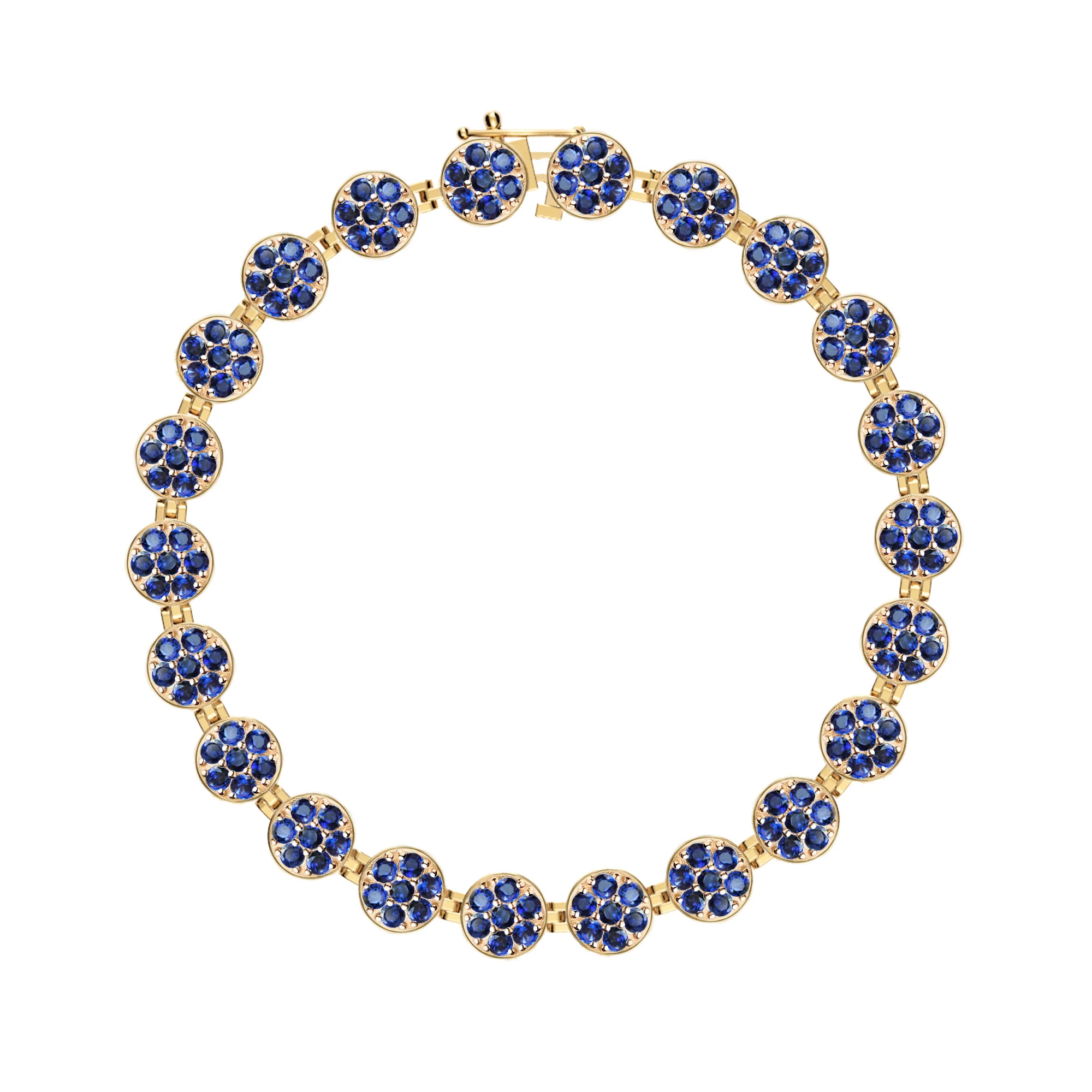 Rosecliff Tennis Sapphire Bracelet in 14k Gold (September) - Image 4