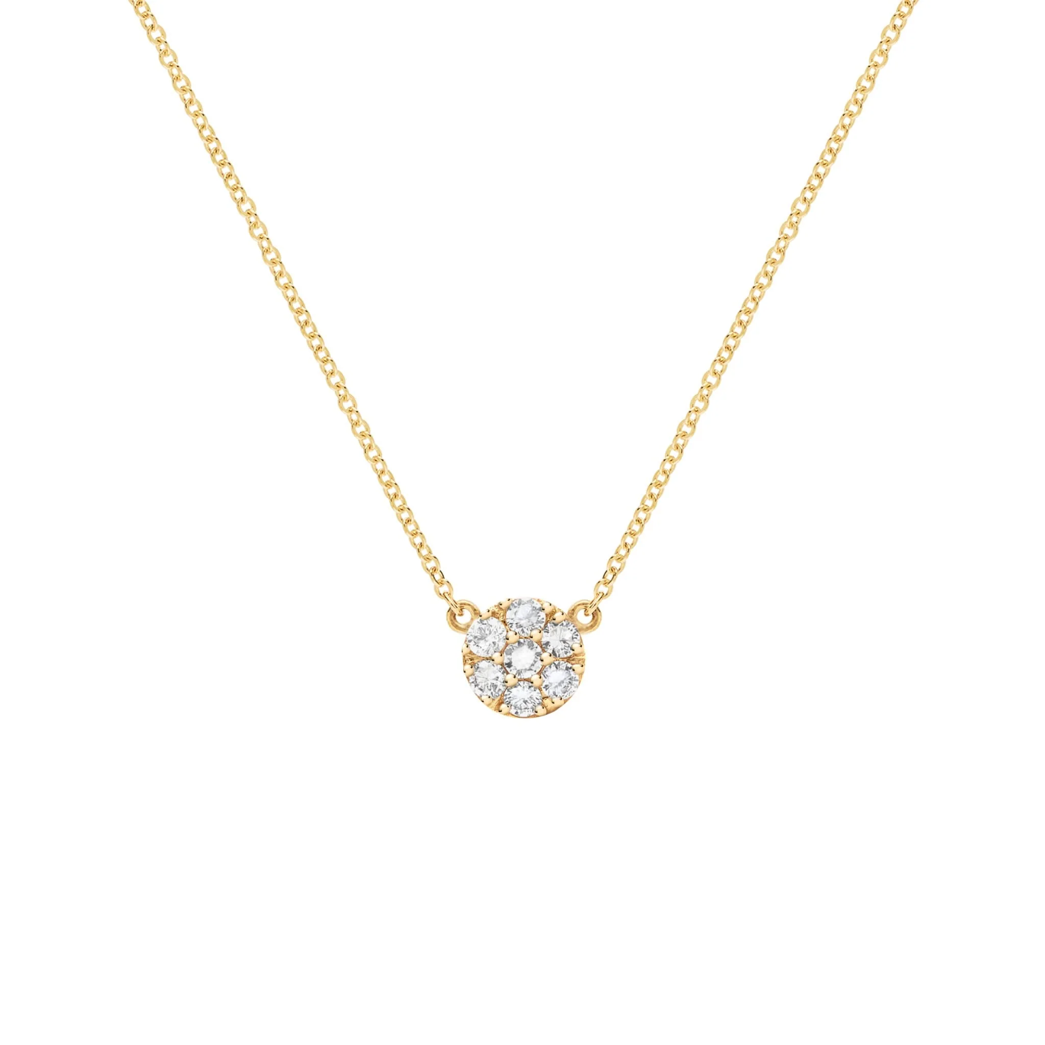 Rosecliff White Topaz Mini Necklace in Solid 14k Gold (April)