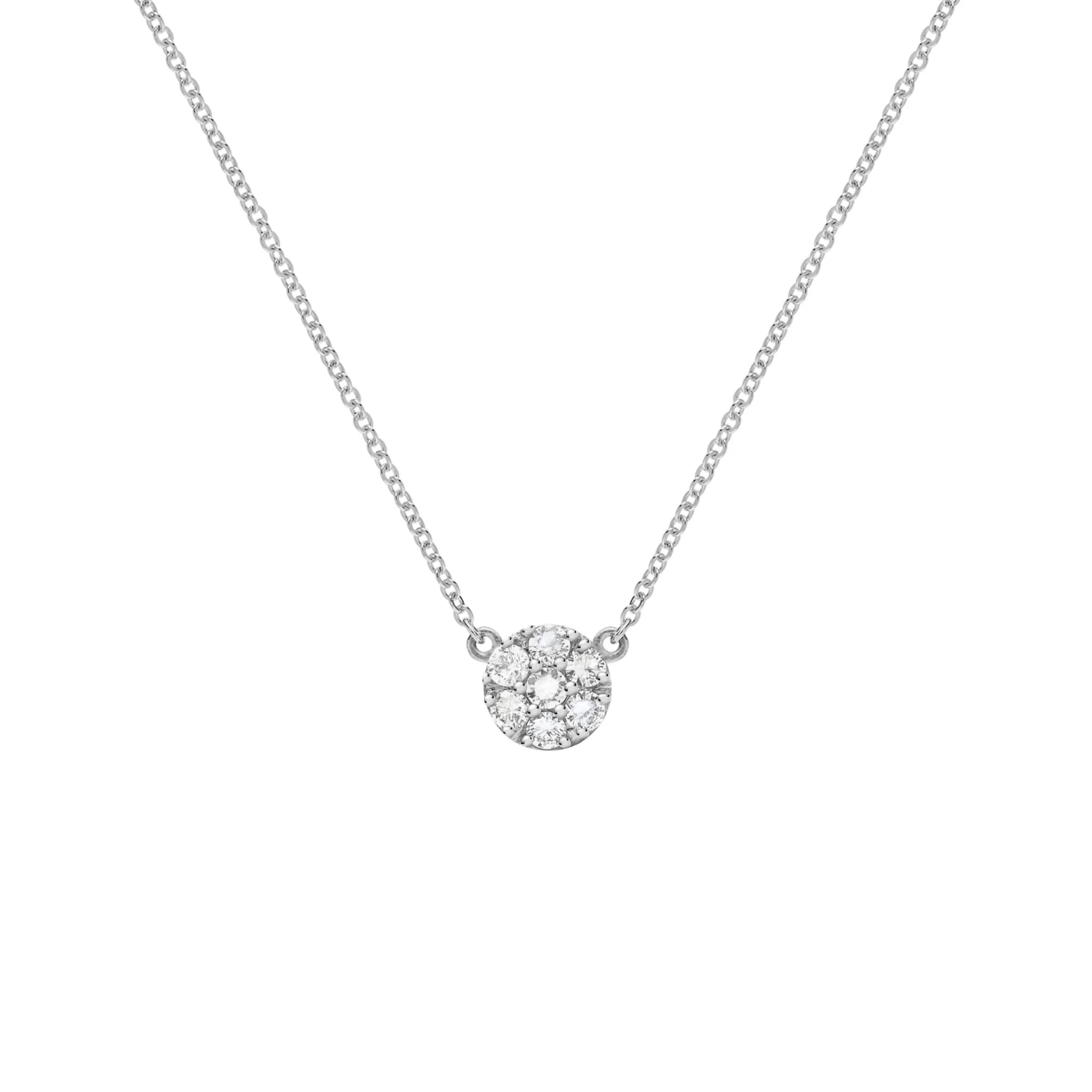 Rosecliff White Topaz Mini Necklace in Solid 14k Gold (April) - Image 5