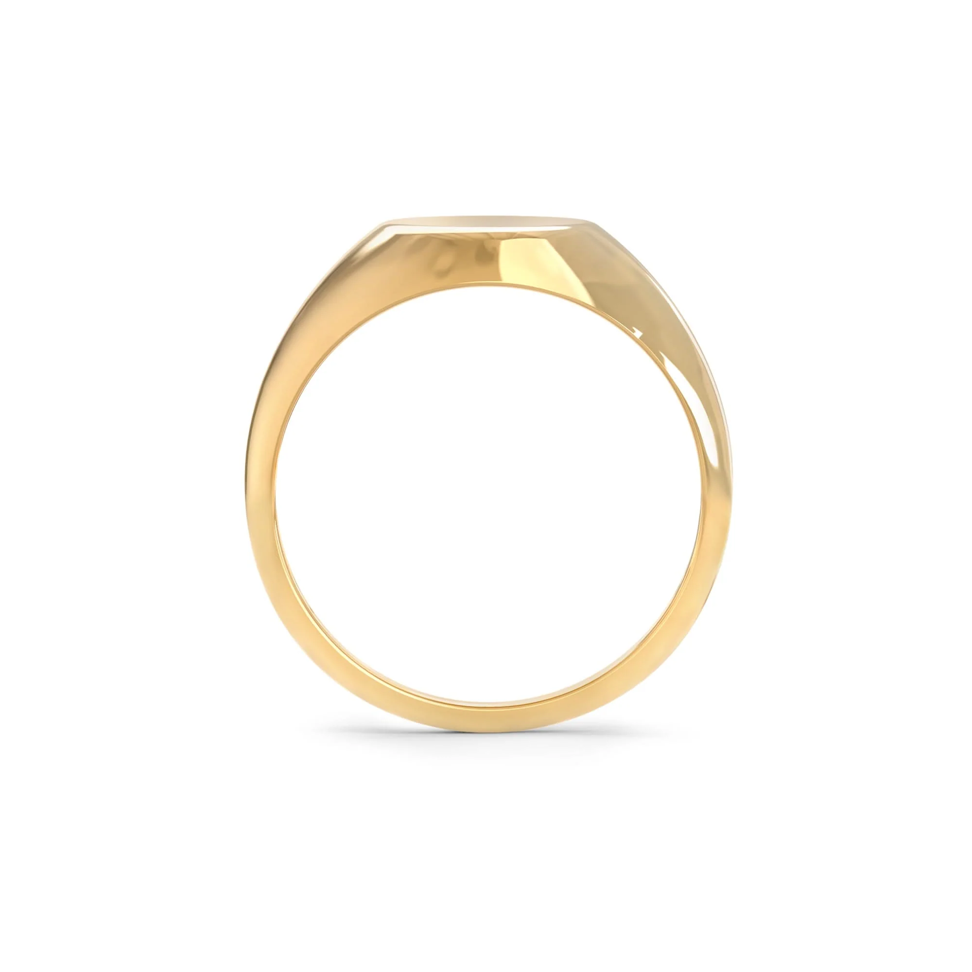 Signet Birth Flower Ring in 14k Gold - Image 5