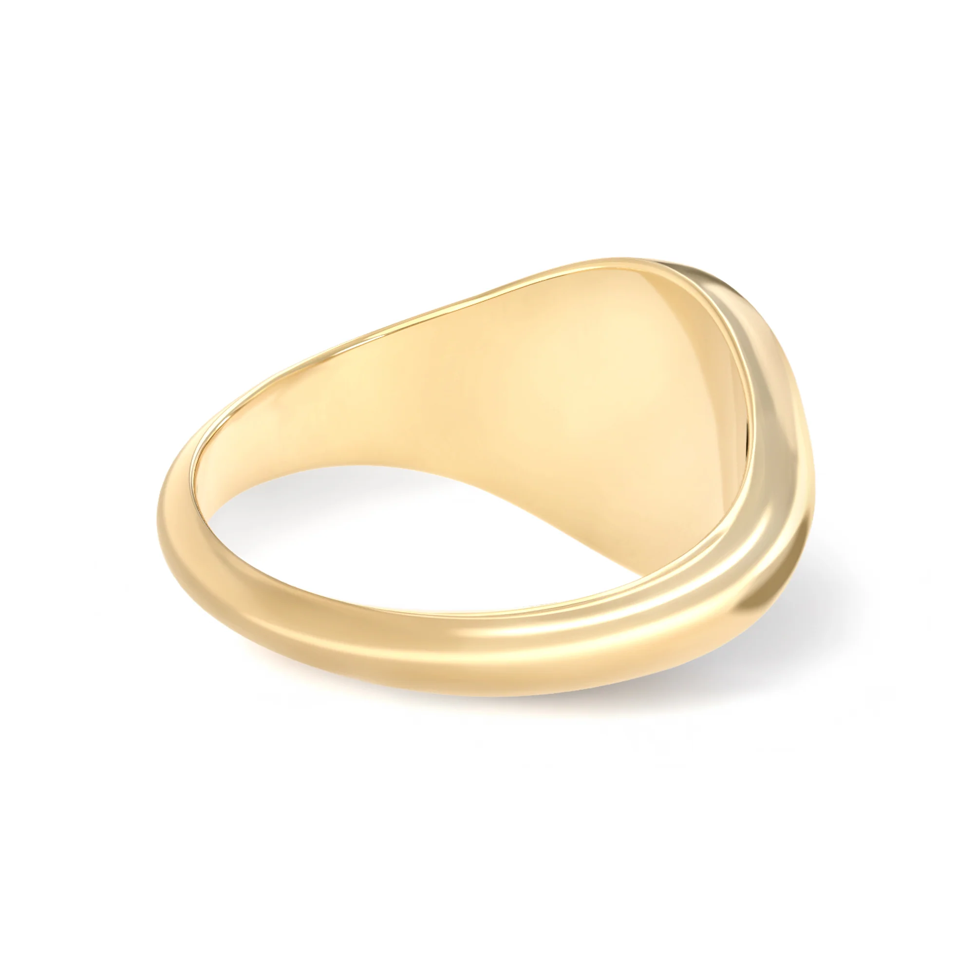 Signet Letter Ring in 14k Gold - Image 8