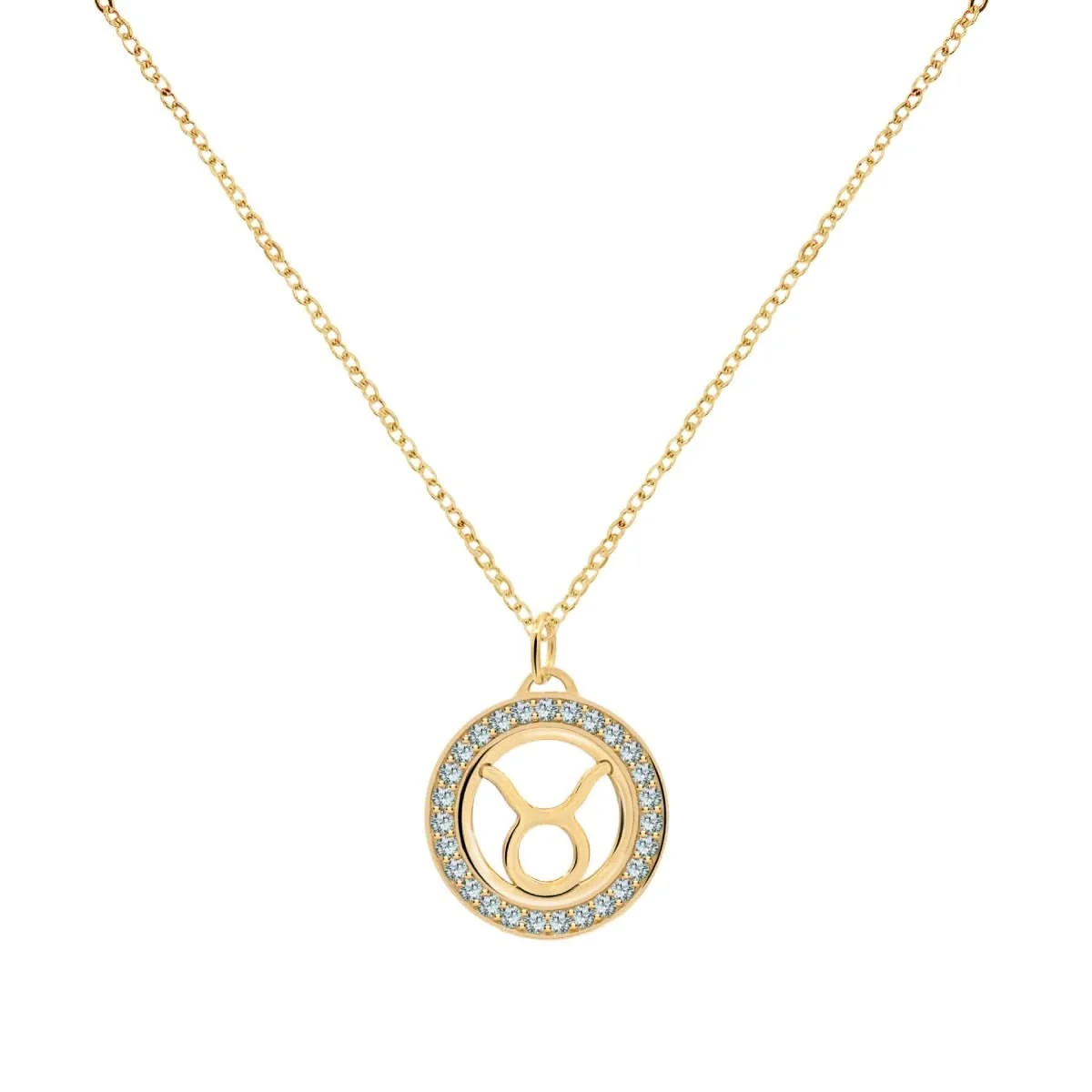 Zodiac & Birthstone Pendant in 14k Gold - Image 5