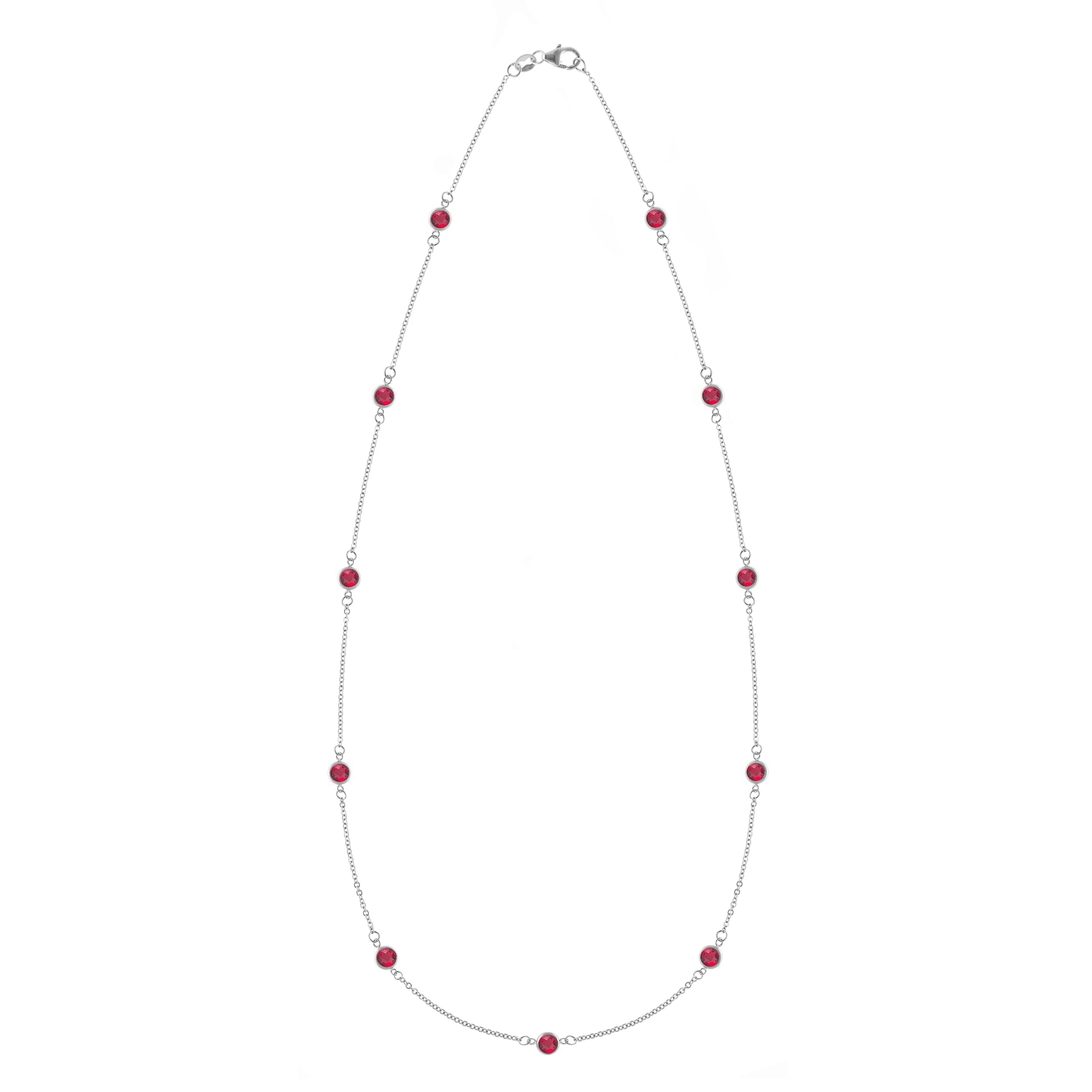 The Vault: Bayberry 11 Ruby Necklace, Size Medium Yellow Gold - Image 5
