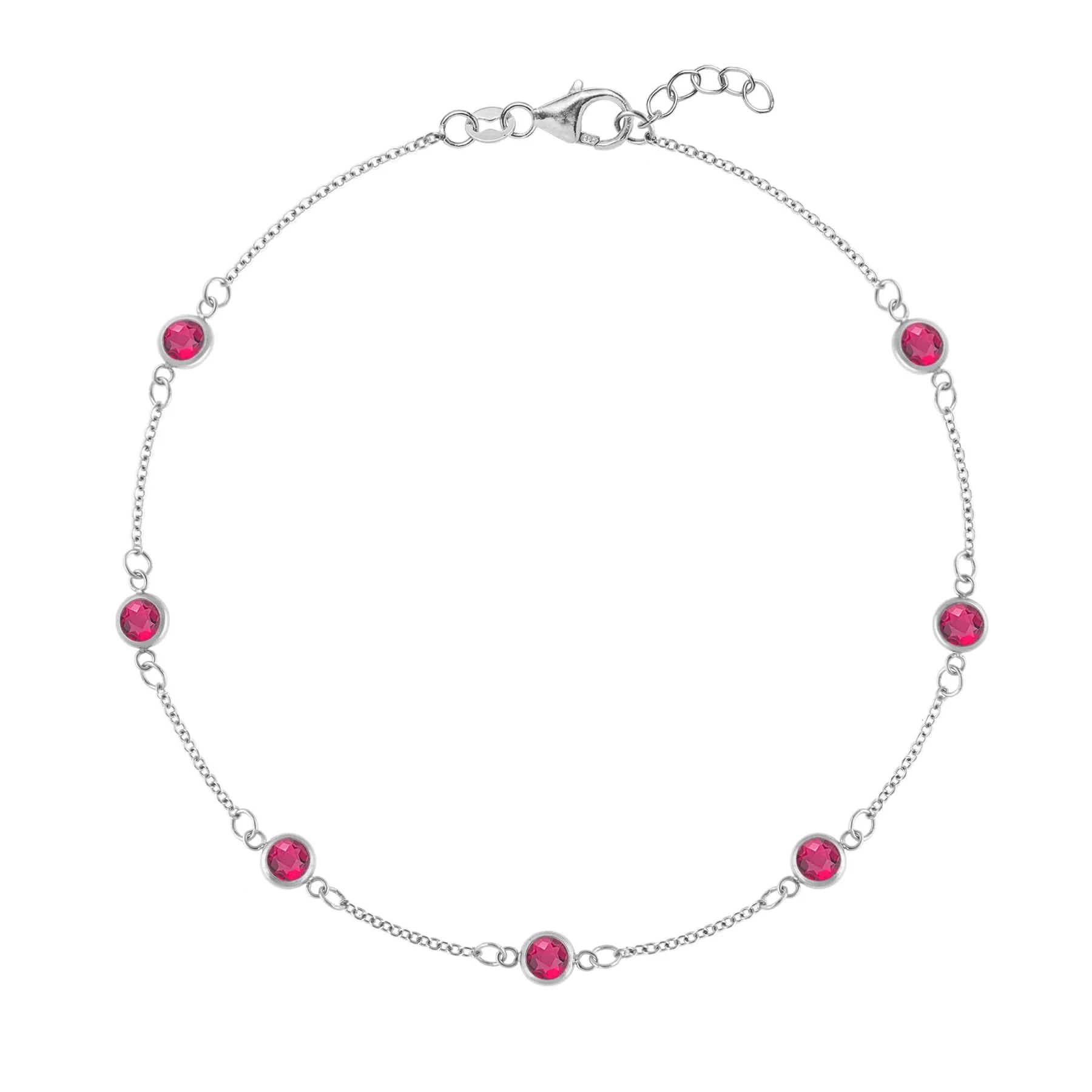 Bayberry 7 Ruby Bracelet in 14k Gold (July) - Image 8