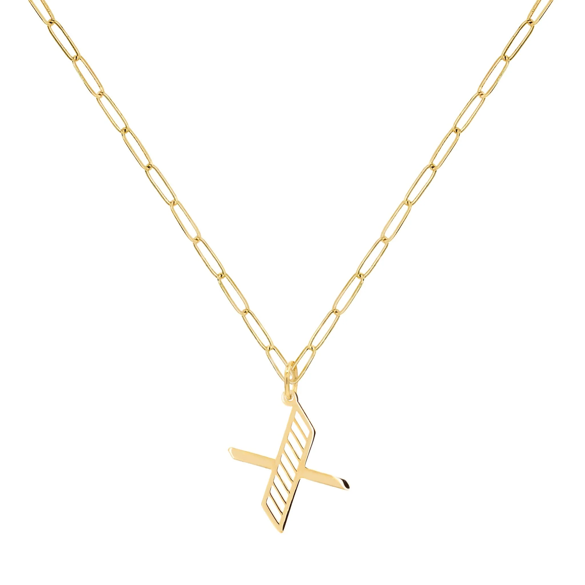 Essex Letter X Pendant in 14k Gold - Image 5