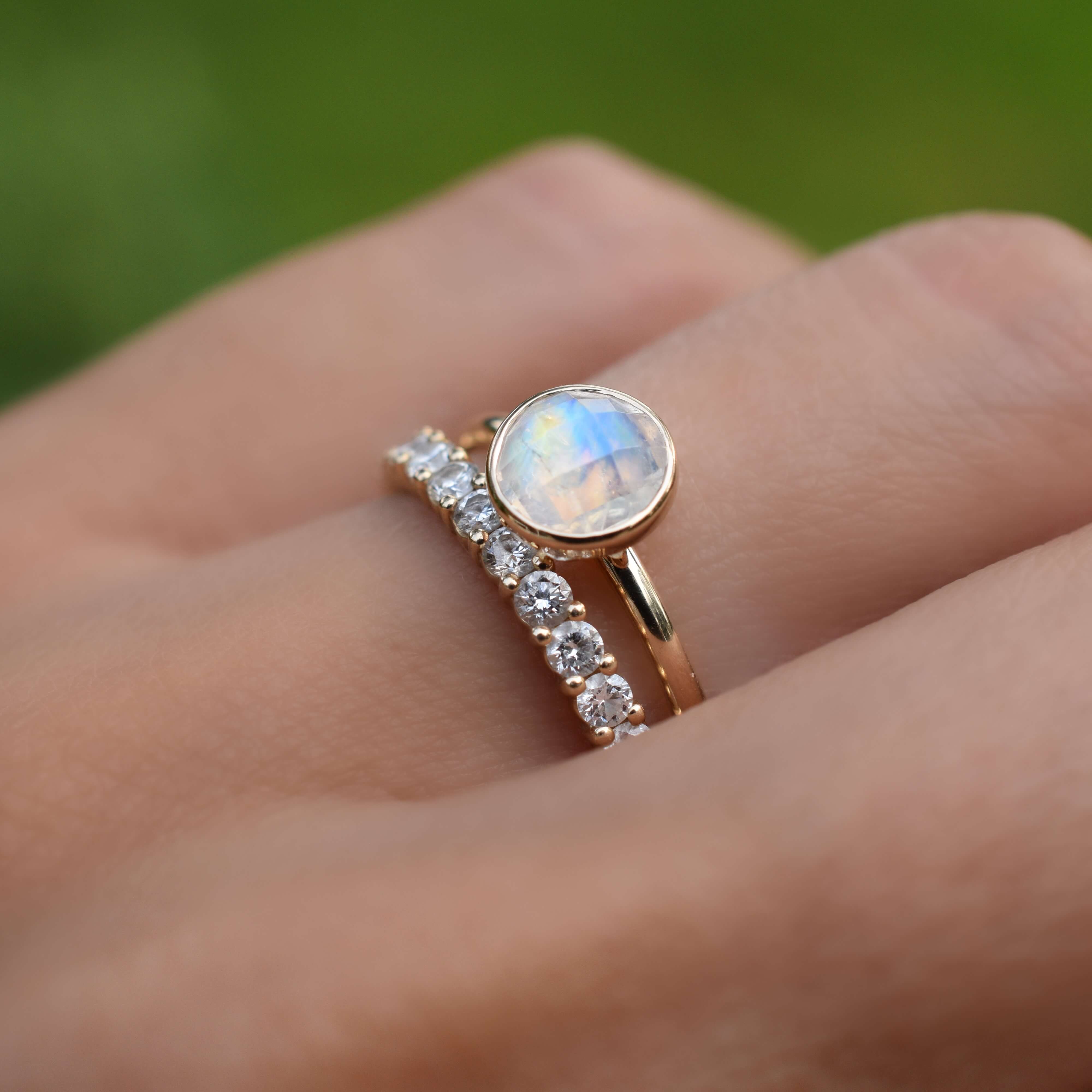 Grand Moonstone Ring in 14k Gold (June) - Image 3