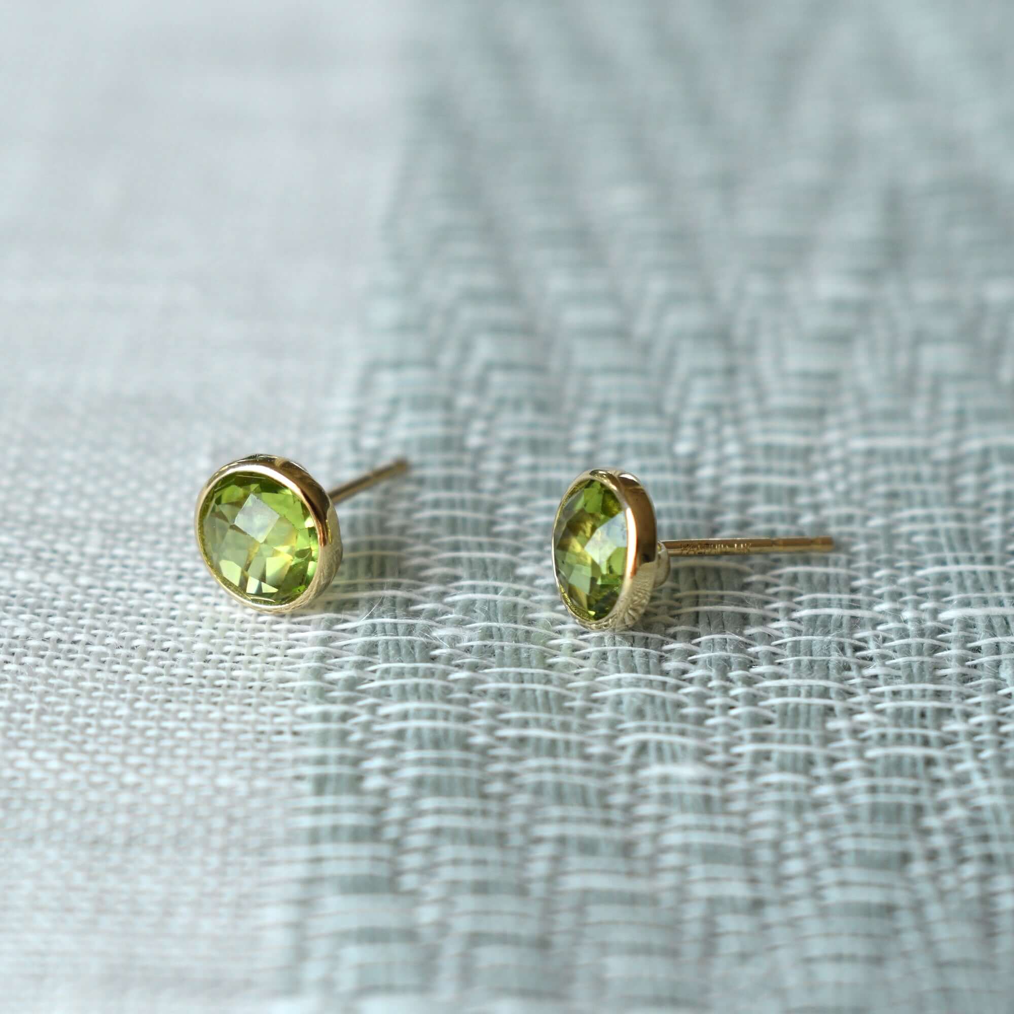 The Vault: Grand Peridot Stud Earrings, White Gold - Image 6