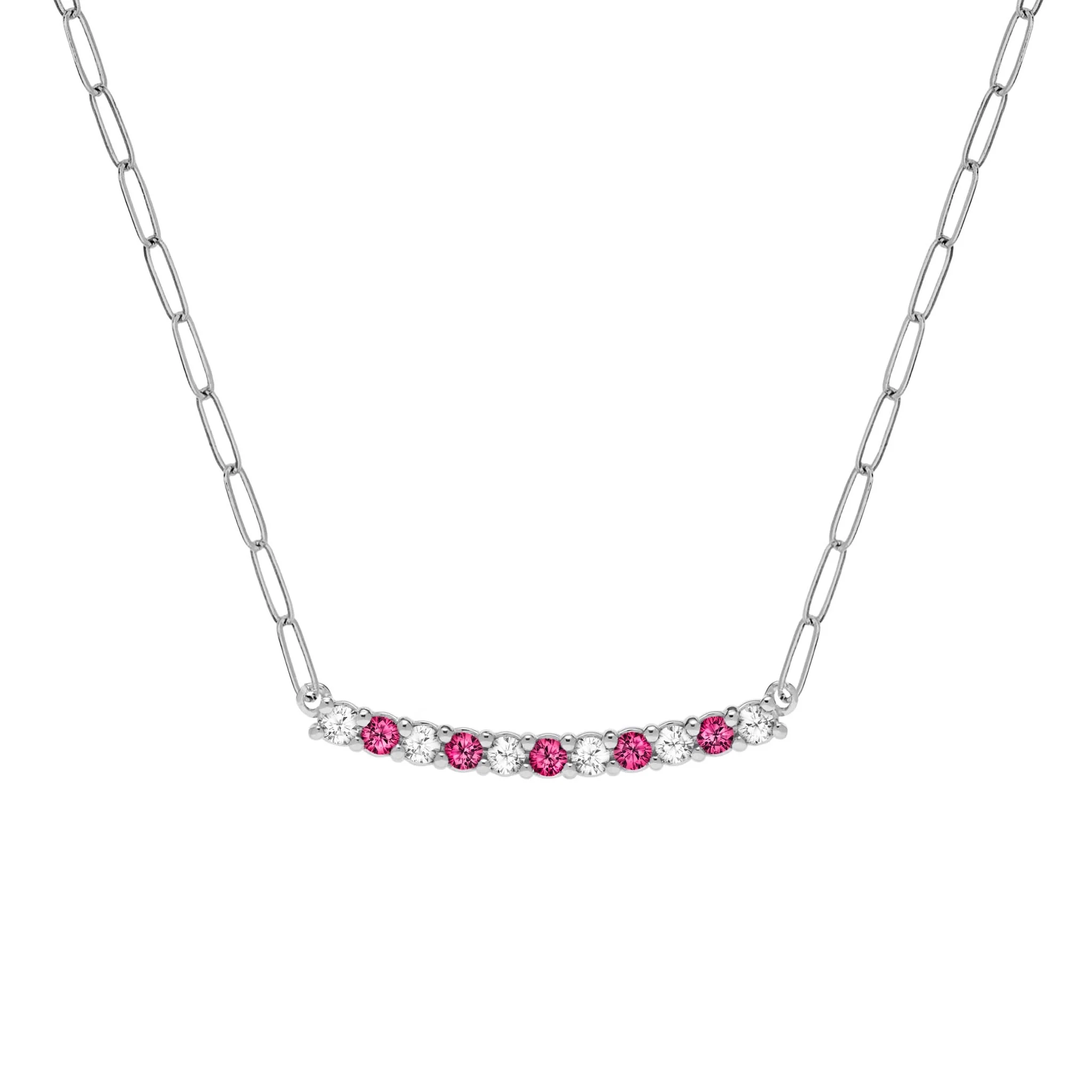 The Vault: Rosecliff Diamond & Ruby Bar Adelaide Mini Necklace, Yellow Gold Size Small - Image 8