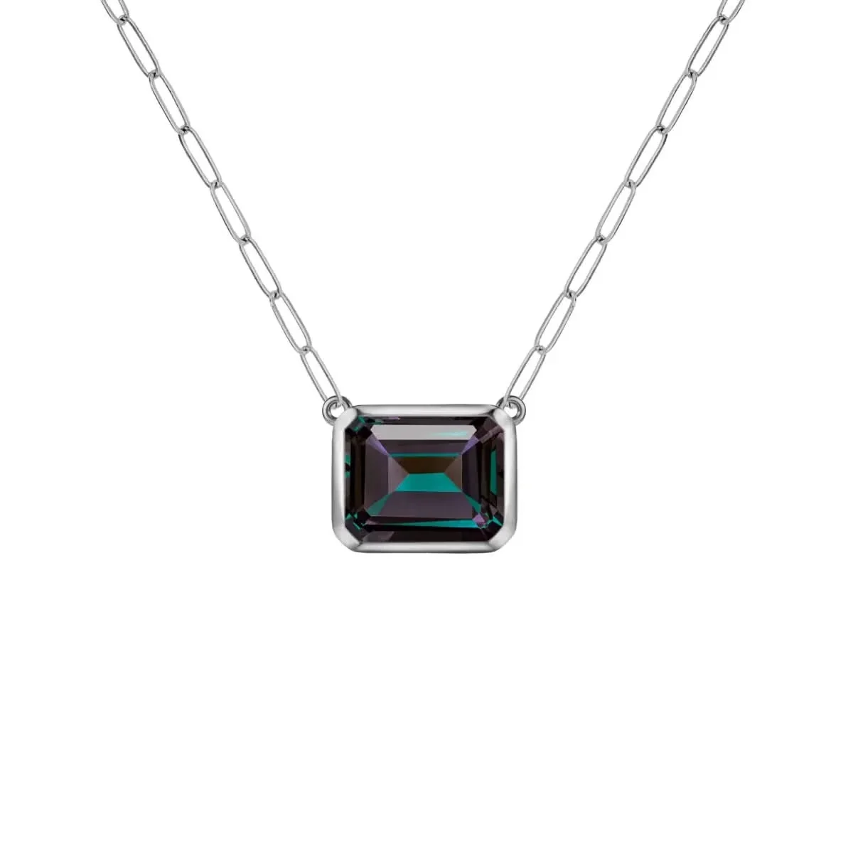 Warren Alexandrite Necklace on Adelaide Mini Chain in 14k Gold (June) - Image 7