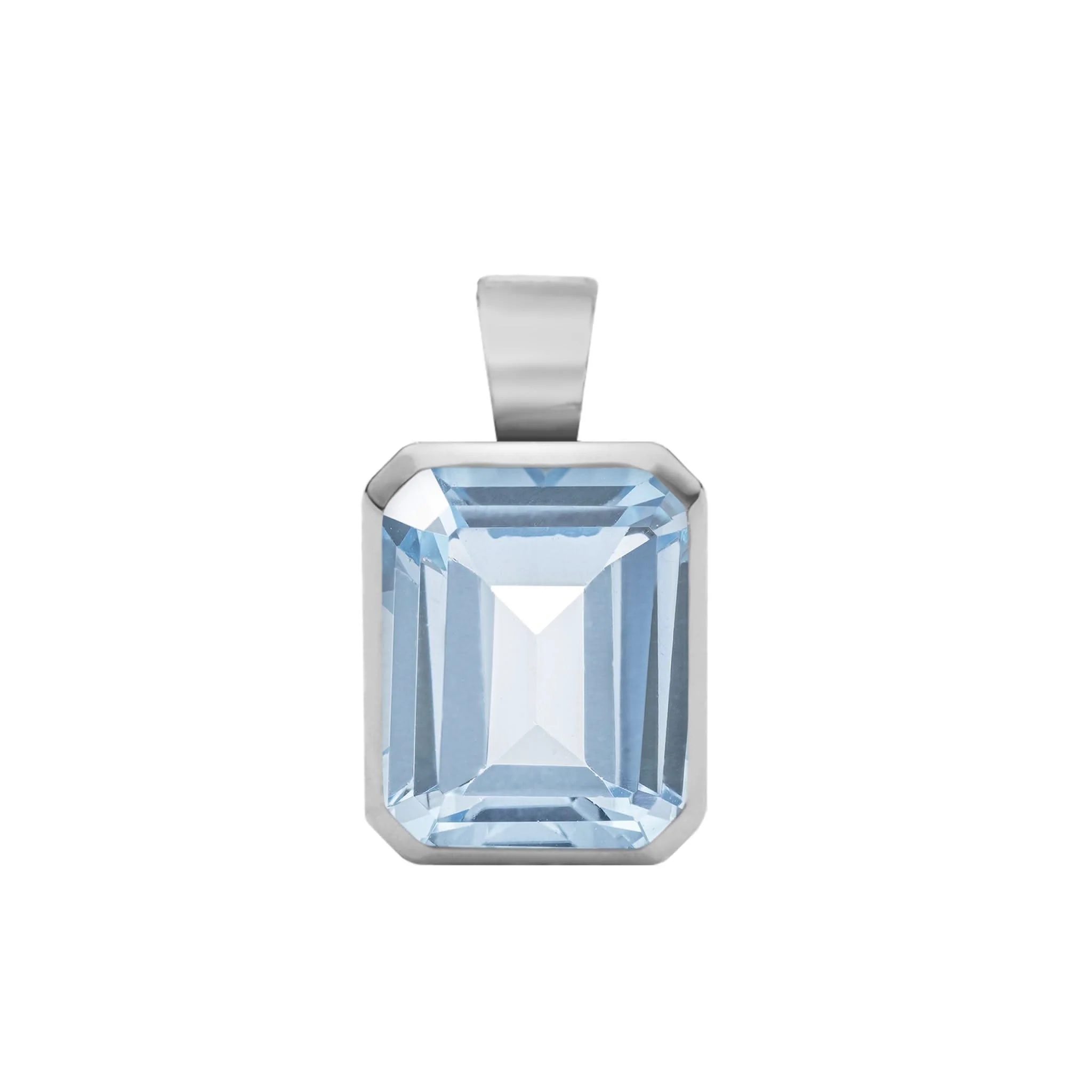 Warren Aquamarine Pendant in 14k Gold (March) - Image 5