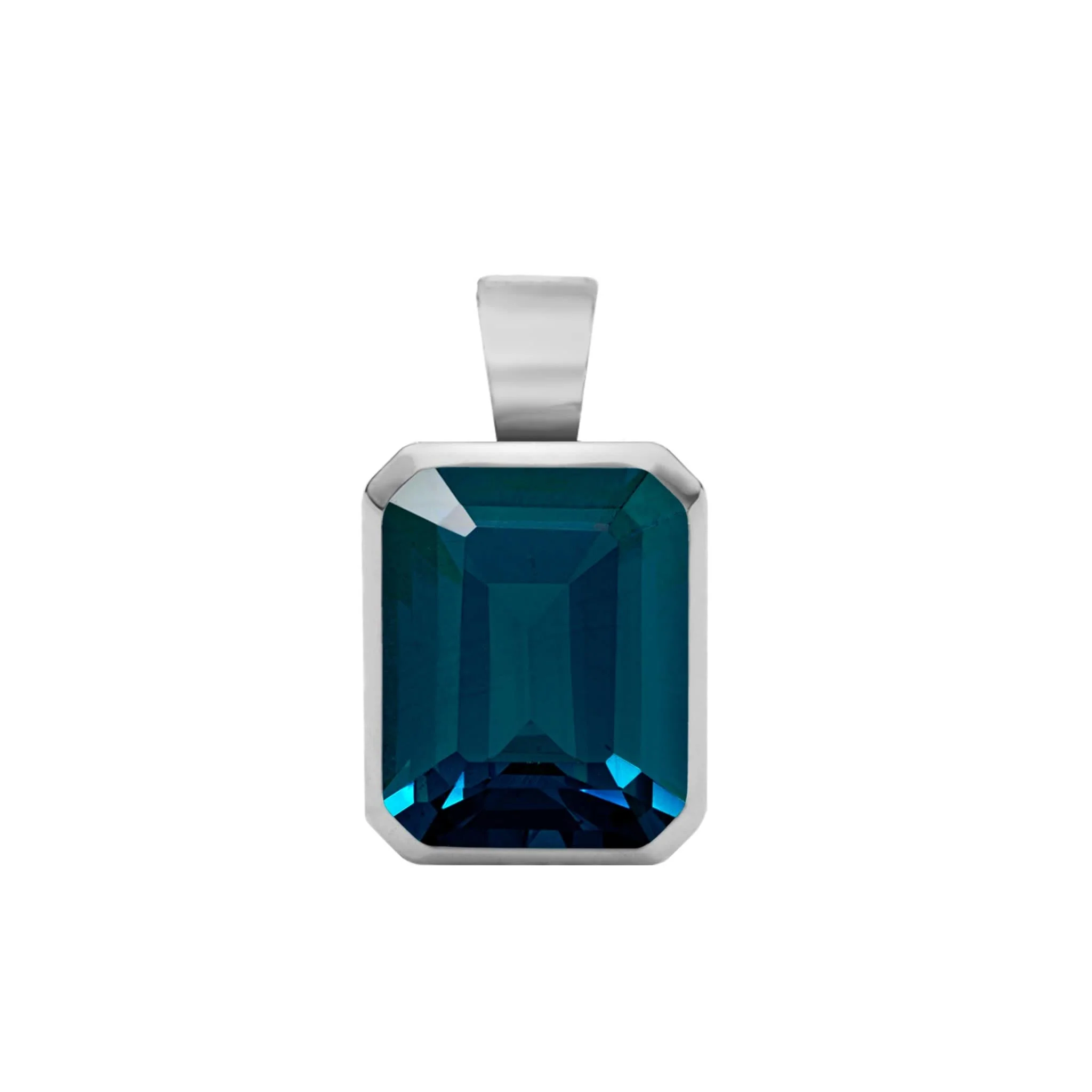 Warren Atlantic Blue Topaz Pendant in 14k Gold (December) - Image 5