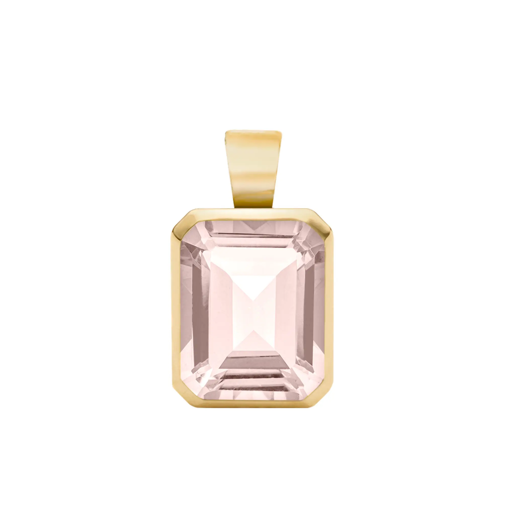 Warren Blush Sapphire Pendant in 14k Gold (October)