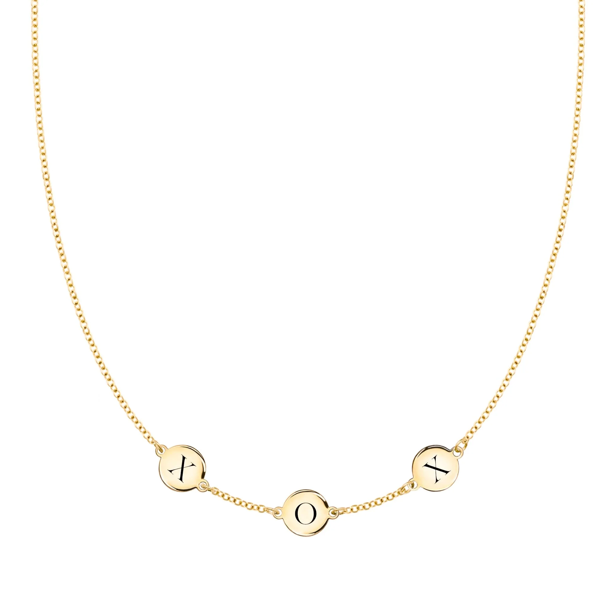 XOX Necklace in 14k Gold